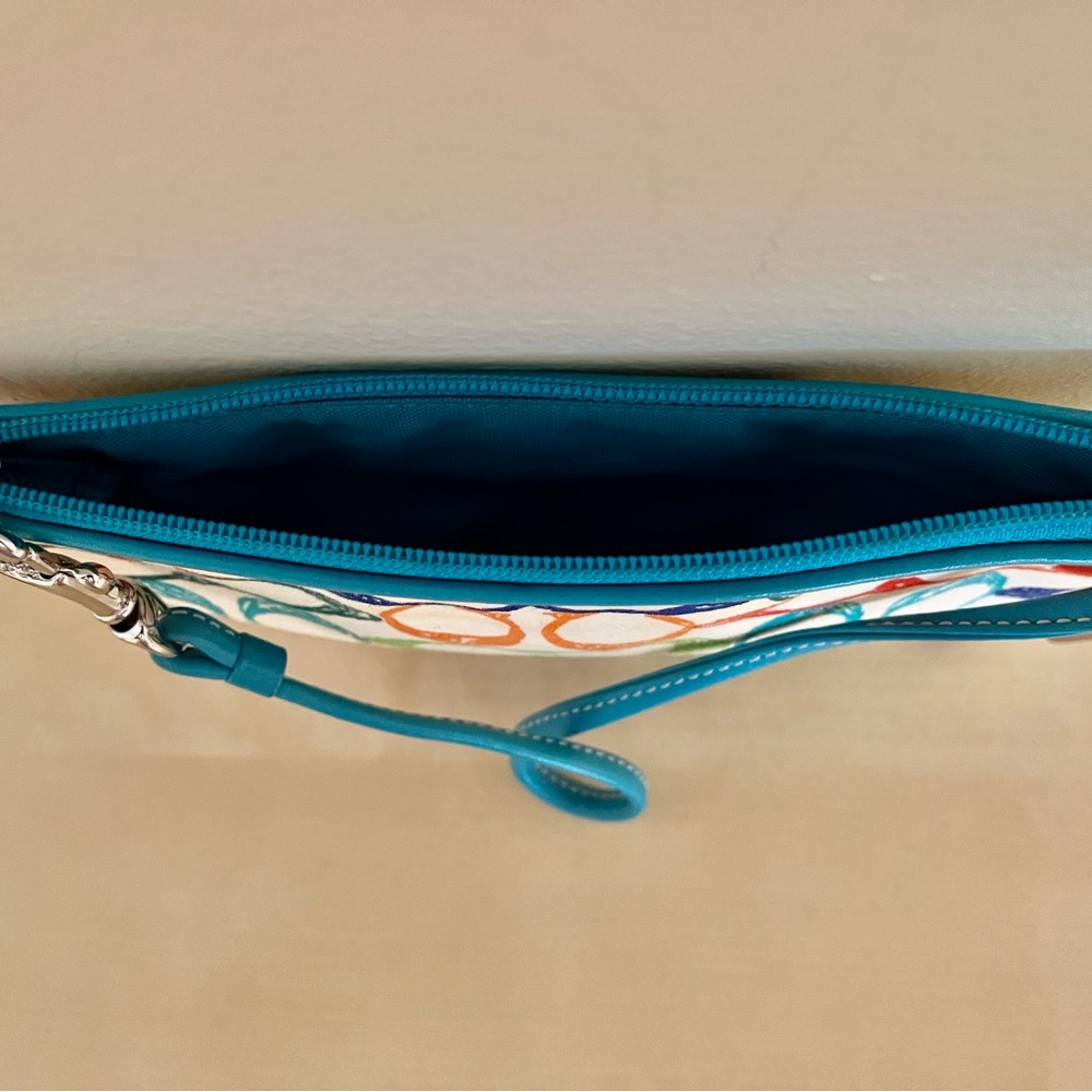 Authentic COACH Multicolor Wristlet - Picture 5 of 6